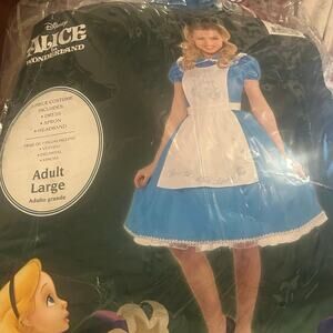 DISNEY Alice and Wonderland Cosplay Costume - ADULT LARGE